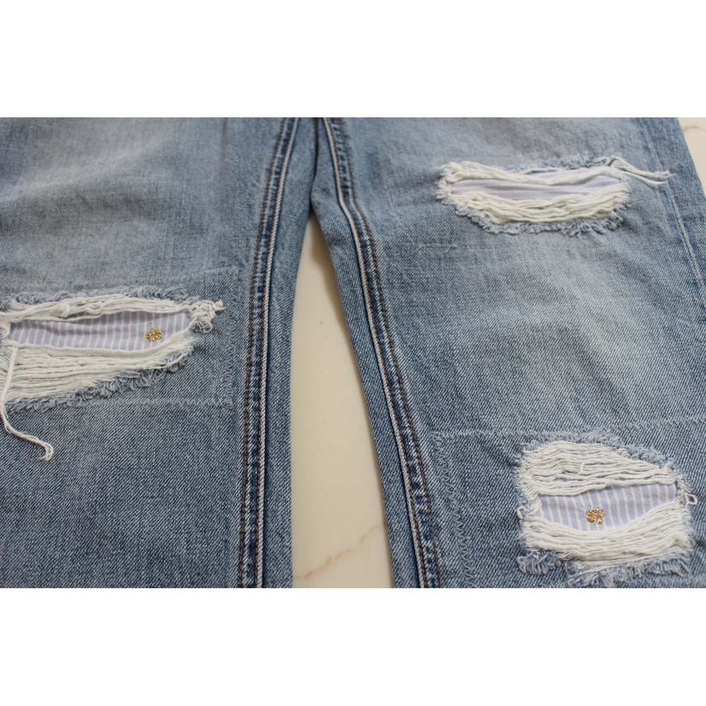 Derek Lam 10 Crosby Mila Mid-Rise Distressed Girlfriend Jeans Cropped Sz 29 - Picture 7 of 14